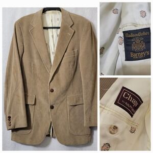 Vintage Equestrian Chaps by Ralph Lauren Tan Corduroy Blazer Madison Barney 40L‎